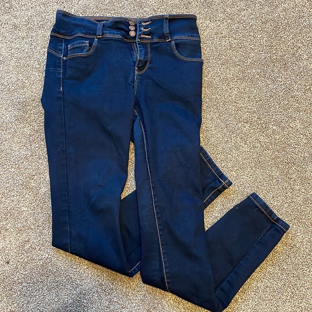 Dark blue Wax Jean jeans